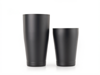 Barfly Black Out 2-Piece Stainless Steel Cocktail Shaker Set, 28 oz / 18 oz