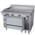 Thumbnail image #1 for Garland Cuisine Series Heavy Duty 48-Inch Natural Gas Griddle Top Range with Thermostatic Controls, Standard Oven and Cabinet Base