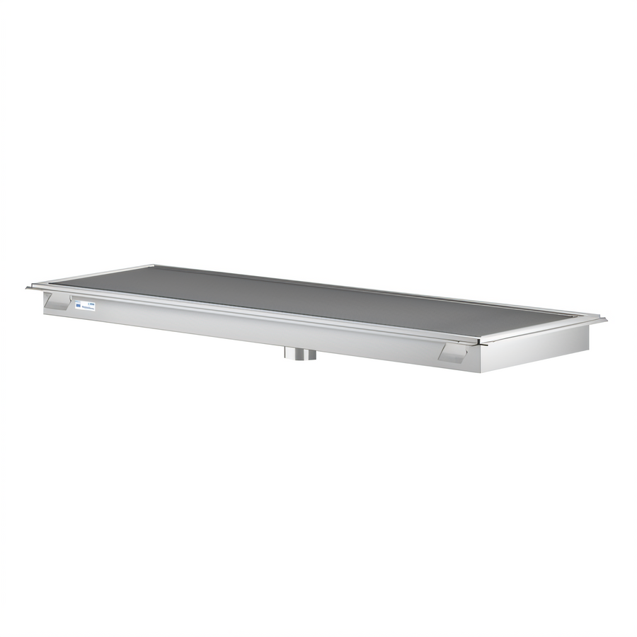 Product image #1 for KoolMore Commercial Stainless Steel Floor Trough Drain with Subway-Style Grating, 30 x 24 Inch