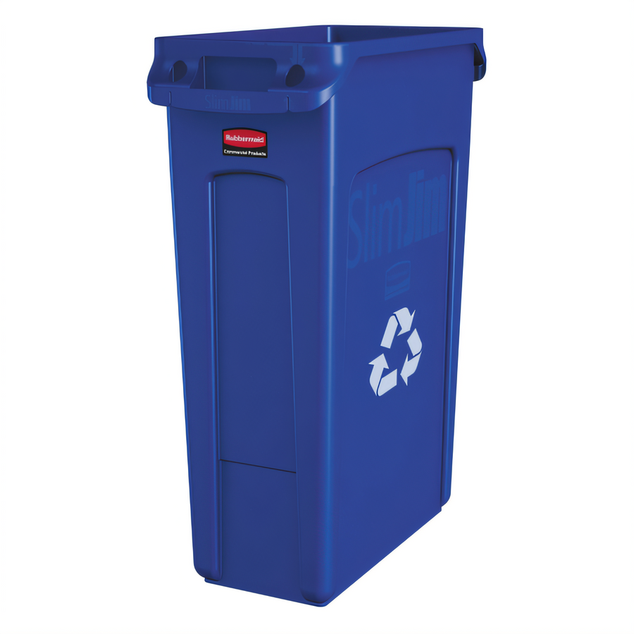 Product image #1 for Slim Jim 23-Gallon Open-Top Recycling Station Container, Blue