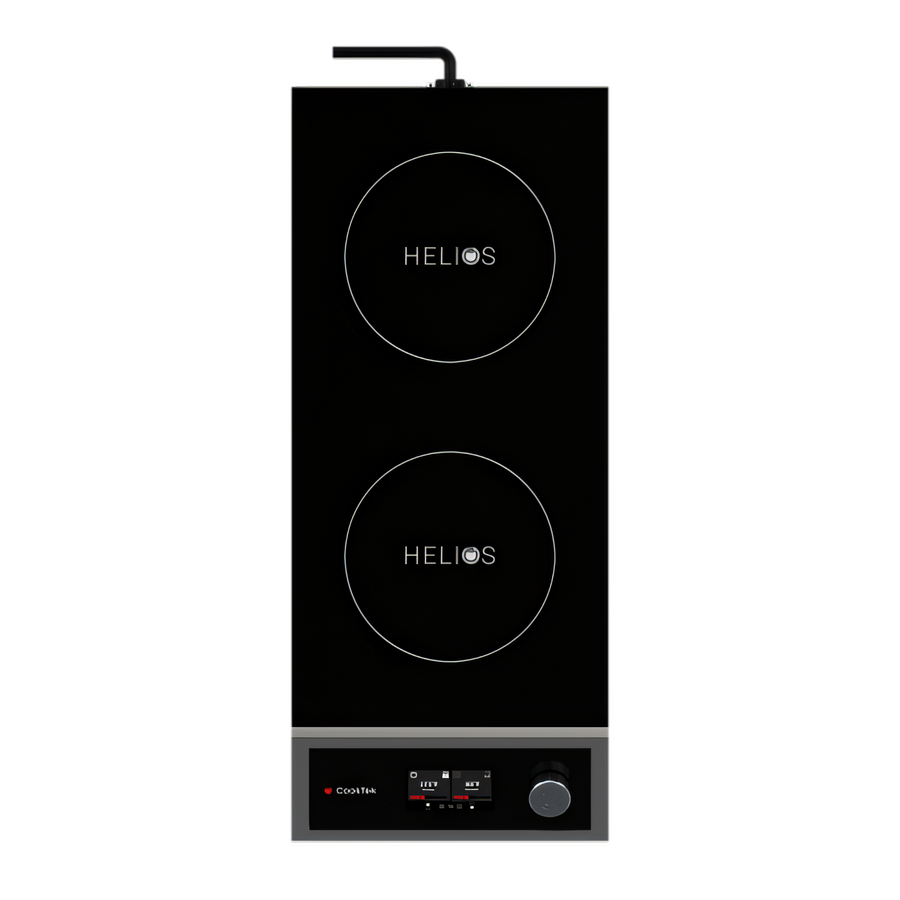 Product image #1 for CookTek Helios Touch Freestanding Front-to-Back Double Hob Induction Cooktop, 3500W Per Hob, 200-240V