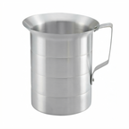 Thumbnail image #1 for Omcan USA 80403 4-Quart Aluminum Measuring Cup with Riveted Handles Case of 12