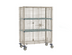 Thumbnail image #1 for MetroMax Q Mobile Wire Security Cage with 2 Intermediate Shelves and 5-Inch Casters