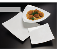 American Metalcraft Endurance 16-Inch Square Curved Melamine Plate, White