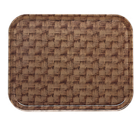 Cambro Camtray Rectangular Fiberglass Fast Food & Cafeteria Tray, Dark Basketweave, 20-3/4 x 25-9/16 Inches