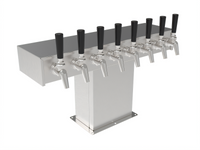 Perlick Wide Base Tee Draft Beer Tower, Air-Cooled Stainless Steel, 8 Faucets