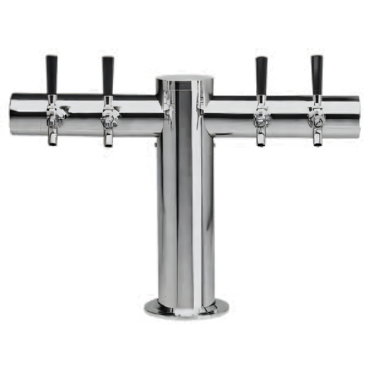 Product image #1 for Metropolis 24-Inch Wide T-Style Countertop Glycol-Cooled Draft Beer Tower with 4 Faucets