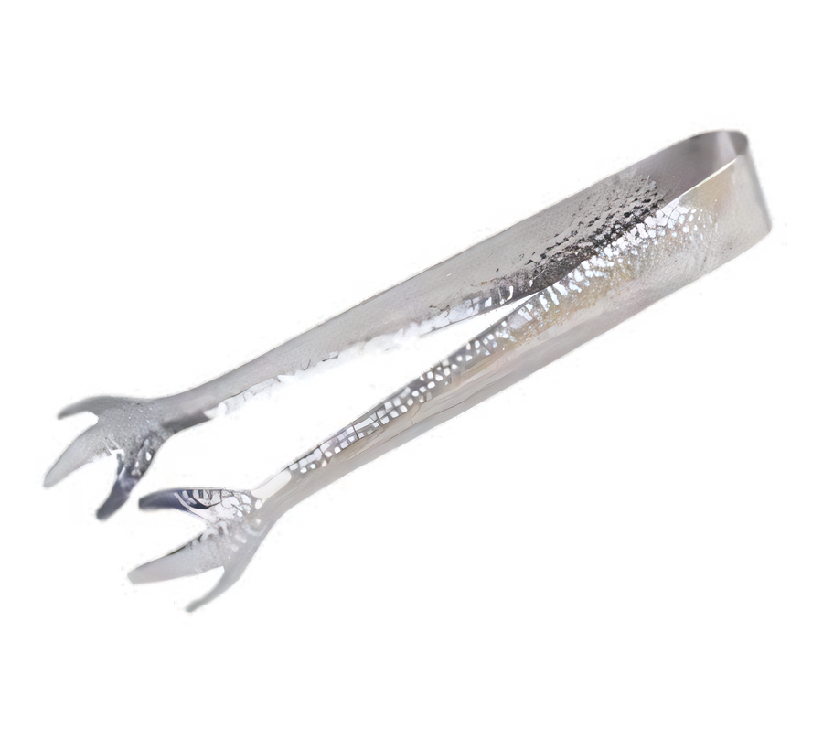 Product image #1 for Admiral Craft 8 Inch Stainless Steel Embossed Claw-Style Ice Tongs
