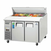 Thumbnail image #1 for Everest Refrigeration EPR2 Two-Section Sandwich Prep Table, 47-1/2 Inch Wide, Side-Mounted Self-Contained Refrigeration