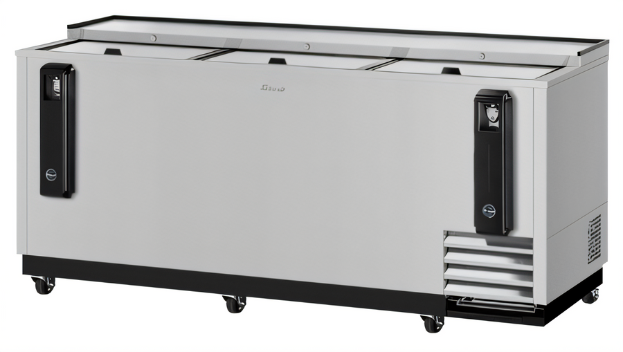 Product image #1 for Turbo Air Super Deluxe 80-1/2-Inch Wide Stainless Steel Bottle Cooler, 22.6 Cu. Ft.