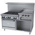 Thumbnail image #1 for Garland GF Starfire Pro 60-Inch Gas Restaurant Range with 6 Open Burners, 24-Inch Raised Griddle/Broiler, Standard Oven and Storage Base