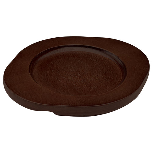 Product image #1 for Winco 6-1/2 x 7-1/2 Inch Round Wood Underliner for CAST-5 and CASM-5R Cast Iron Cookware