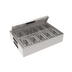 Thumbnail image #1 for Stainless Steel Chilled Garnish Station for 24 x 24 Inch Drainboards with 10 Cups