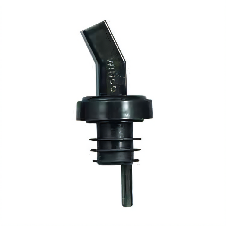 Product image #1 for Winco Midnight Smoke Plastic Liquor Pourer with Screen and Bent Spout
