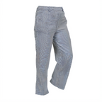 Thumbnail image #1 for Mercer Culinary Genesis M61050HT2X Unisex Houndstooth Chef Pants, Black & White Cotton, 2X Case of 12