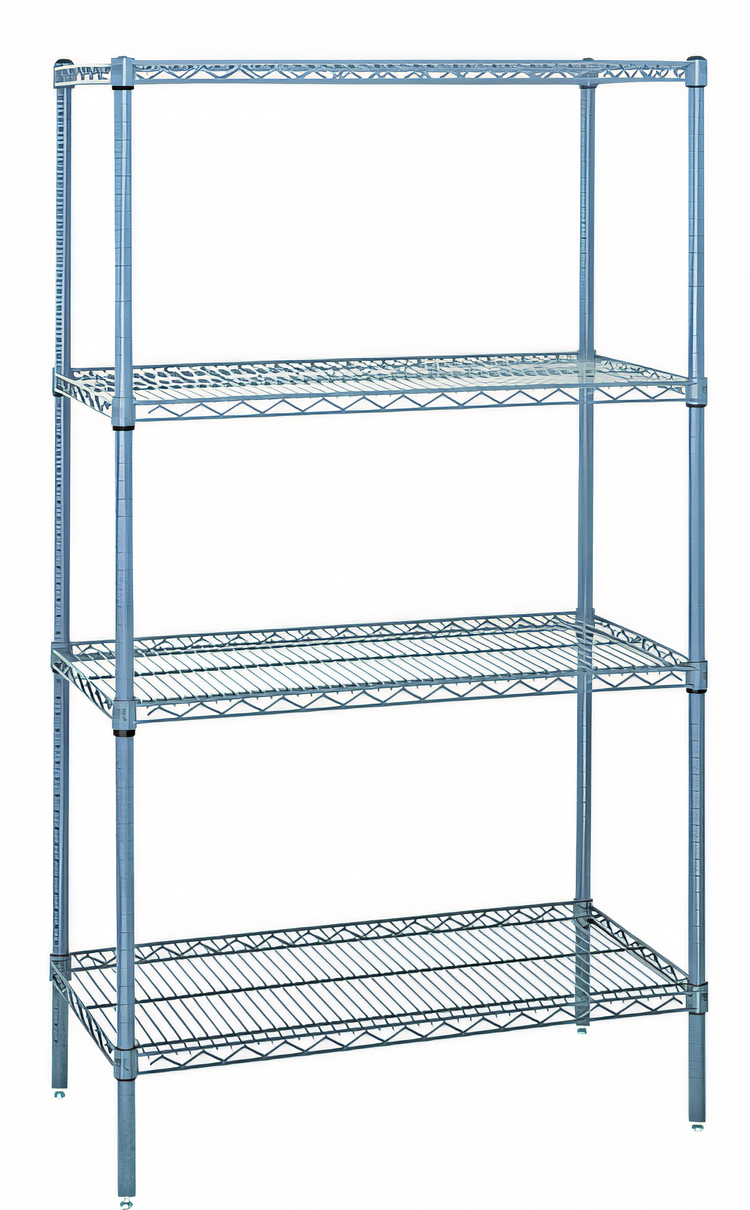 Product image #1 for 42"W x 12"D x 74"H Gray Epoxy Wire Shelving Starter Kit with 4 Shelves