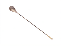 Barfly Classic 11-13/16-Inch Bar Spoon with Weighted Teardrop End, Antique Gold-Plated Finish