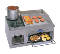 Comstock-Castle 36-Inch Countertop Gas Hotplate/Griddle-Cheesemelter Combination