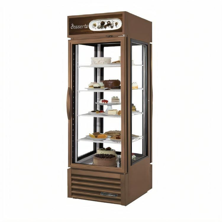Product image #1 for True One-Section Pass-Thru Specialty Display Merchandiser Refrigerator with 4 Shelves and Hinged Glass Doors