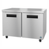 Thumbnail image #1 for Hoshizaki Steelheart 48-Inch Two-Section Reach-In Undercounter Freezer with Solid Doors and Cylinder Locks