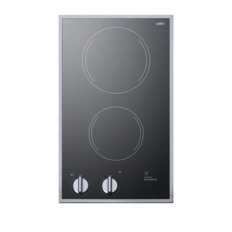 Product image #1 for Summit Commercial CR2B12ST 11-3/4-Inch Built-In 2-Burner Electric Radiant Cooktop with Black Ceramic Glass Surface