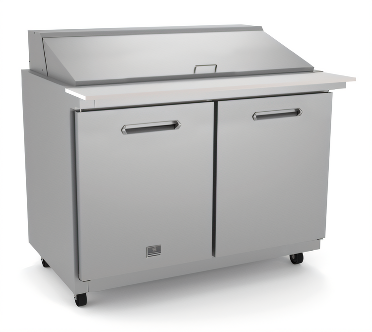 Product image #2 for Kelvinator Commercial 48-Inch Mega Top Refrigerated Sandwich/Salad Prep Table, Two-Section, 18 x 1/6 Pan Capacity