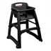 Thumbnail image #1 for Rubbermaid Commercial Sturdy Chair Stackable High Chair with Safety Harness, Black