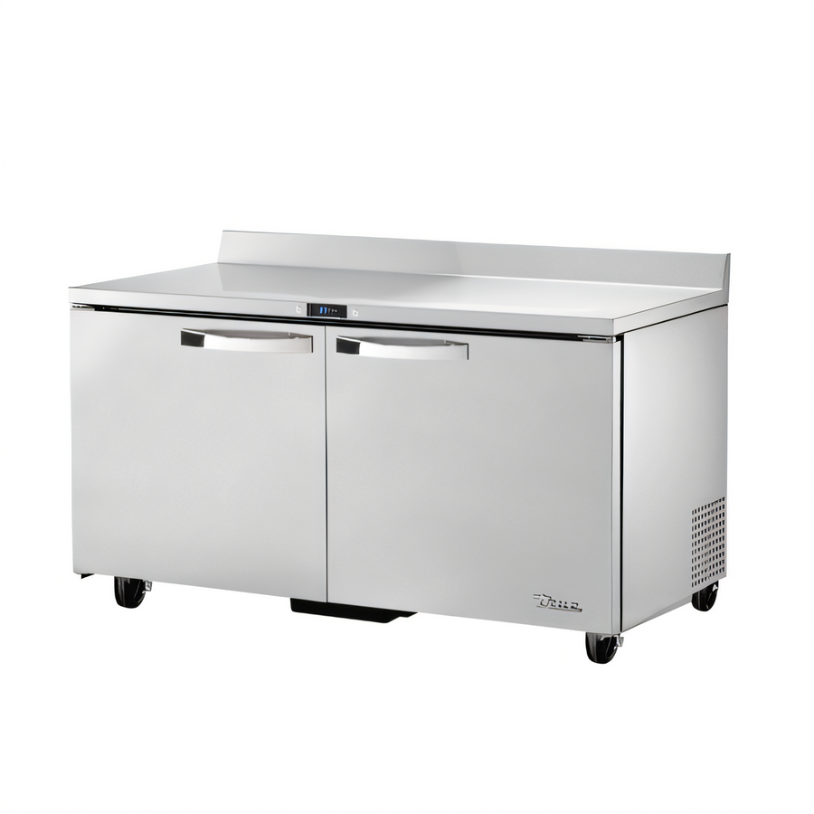 Product image #1 for True SPEC Series 60-Inch Two-Section Worktop Refrigerator, Solid Doors, Rear-Mounted Self-Contained Refrigeration