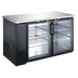 Thumbnail image #1 for Black Diamond 59-Inch Back Bar Bottle Cooler with 2 Glass Doors, 19 Cu. Ft.