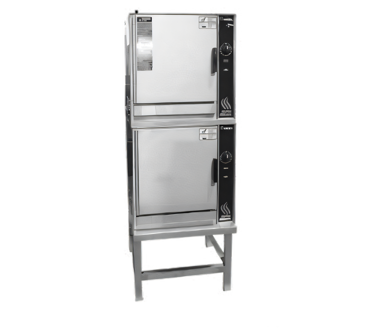 Product image #1 for Groen HyperSteam Double-Stacked Electric Convection Steamer, Stand-Mounted, 2 Compartments, 5-Pan Capacity per Compartment