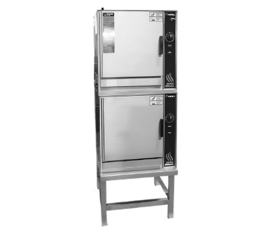 Product image #1 for Groen HyperSteam Double-Stacked Electric Convection Steamer, Stand-Mounted, 2 Compartments, 5-Pan Capacity per Compartment