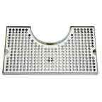 Thumbnail image #1 for Micro Matic USA DP-1020D Stainless Steel Surface-Mount Drip Tray Trough for Draft Beer Columns, 14 x 8 Inches
