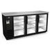 Thumbnail image #1 for Kelvinator Commercial 73-Inch 3-Door Glass Back Bar Refrigerator with Stainless Steel Worktop