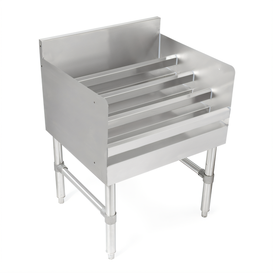 Product image #1 for John Boos Freestanding 4-Step Stainless Steel Underbar Liquor Bottle Display Unit