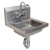 Thumbnail image #1 for Wall-Mounted Hand Sink with Faucet, P-Trap, and Basket Drain, 14 x 10 x 5 in Bowl