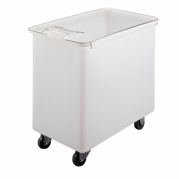 Product image #1 for Cambro 42.5-Gallon Flat Top Mobile Ingredient Bin with Sliding Clear Lid
