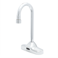 ChekPoint Low-Lead Electronic Touchless Deck-Mount Faucet with 4-Inch Centers and 4-1/8-Inch Gooseneck Spout