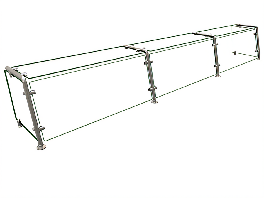 Product image #1 for Hatco Flav-R-Shield Full-Service Pass-Over Sneeze Guard, 3-Bay, 108W x 15D x 17.25H