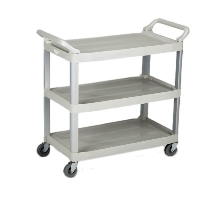 Product image #1 for Vollrath Blue-Gray 3-Shelf Polypropylene Multi-Purpose Bus Cart, 300 lb Capacity