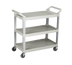 Thumbnail image #1 for Vollrath Blue-Gray 3-Shelf Polypropylene Multi-Purpose Bus Cart, 300 lb Capacity
