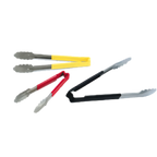 Thumbnail image #1 for Vollrath Jacob's Pride® 4781620 16-Inch Stainless Steel Utility Tongs with Scalloped Teeth and Black Heat-Resistant Handle Case of 12