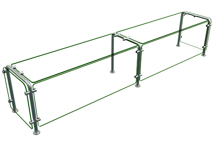 Product image #1 for Hatco Flav-R-Shield ED20 Full-Service Single-Sided Food Shield, 84 x 15 x 18 Inches