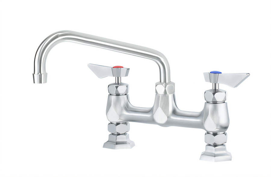 Product image #1 for Krowne Diamond Series 8-Inch Center Raised Deck Mount Faucet with 8-Inch Swing Spout
