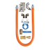 Thumbnail image #1 for BK Resources Set-Pro Gas Hose Connection Kit with 36-Inch 3/4-Inch I.D. Plastic-Coated Stainless Steel Hose and Restraining Device