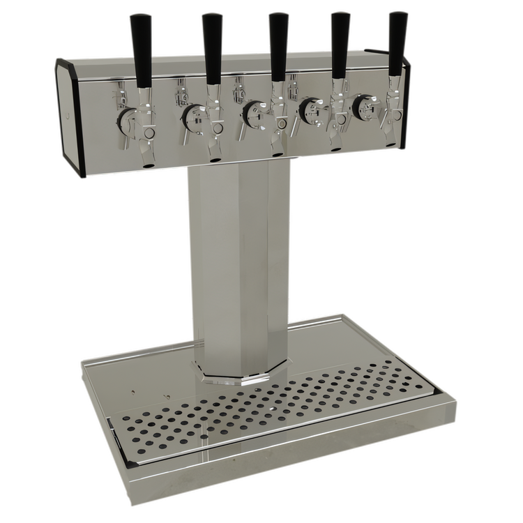 Product image #1 for Glastender Tee Draft 5-Faucet Glycol-Cooled Countertop Dispensing Tower