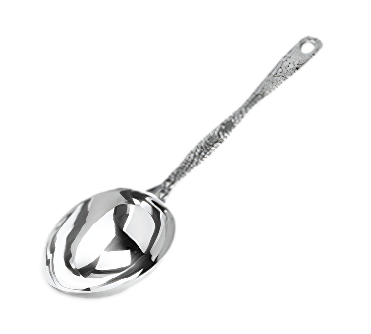 Product image #1 for American Metalcraft Hammered Buffet Portioned Server, 1/2 Cup, 13-Inch Overall Length, Stainless Steel