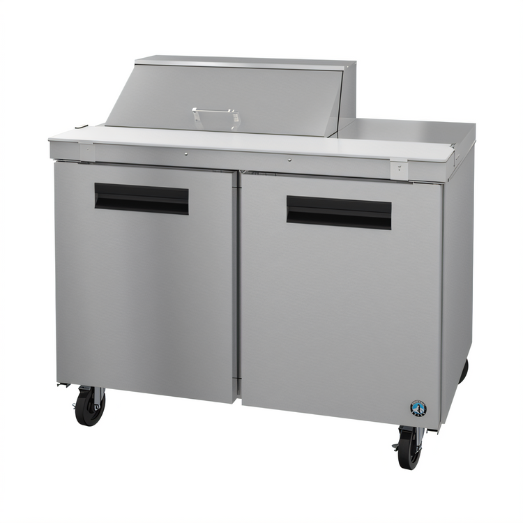 Product image #1 for Hoshizaki Steelheart SR48B-8 48-Inch Two-Section Sandwich Top Prep Refrigerator