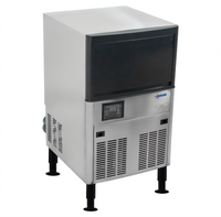 Omcan Half Cube Ice Maker with Bin, Air-Cooled, 79.4 lb/Day, 33.1 lb Storage