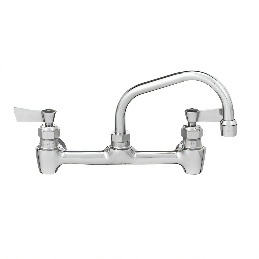 Product image #1 for Fisher Brass Backsplash Faucet with 6-Inch Swing Spout, Lever Handles, and 8-Inch Centers