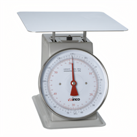 Winco 9-Inch Dial Mechanical Receiving/Portion Scale, 130 lb Capacity, Painted Steel